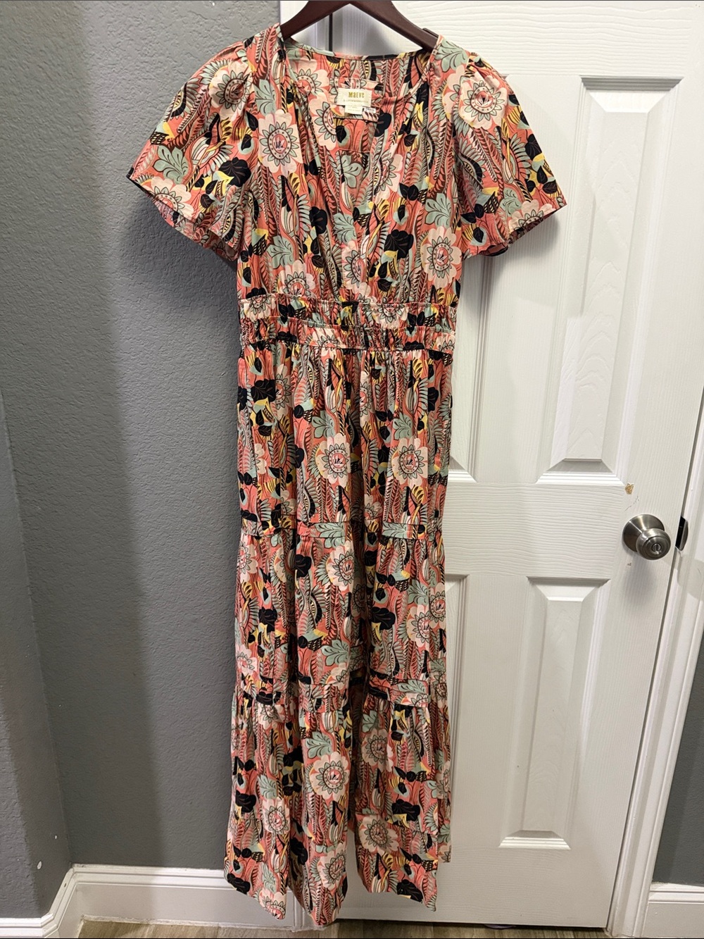 Anthropologie | Maeve the somerset maxi dress botanical size small - Picture 4 of 8